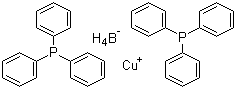 structure of CAS# 16903-61-0, Bis-(triphenylphosphino)-cuprous borohydride;Bis(triphenylphosphine)copper(I) borohydride