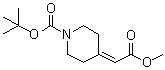 结构式 CAS# 169206-65-9, 4-(甲氧羰基亚甲基)哌啶-1-羧酸叔丁酯