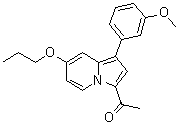 结构式 CAS# 1693766-04-9, 1-[1-(3-甲氧基苯基)-7-丙氧基-3-吲哚嗪基]乙酮
