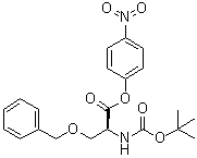 tert-Butyloxycarbonyl-O-benzyl-L-serine p-nitrophenyl ester molecular structure (CAS 16948-39-3)