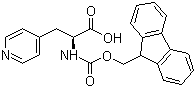 结构式 CAS# 169555-95-7, Fmoc-3-(4-吡啶基)-L-丙氨酸; N-(9-芴甲氧羰基)-3-(4-吡啶基)-L-丙氨酸