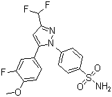 structure of CAS# 169590-41-4, Deracoxib;Deram; Deramaxx; SC 046; SC 46; SC 59046; 4-[5-(3-Fluoro-4-methoxyphenyl)-3-(difluoromethyl)-1H-pyrazol-1-yl]benzenesulfonamide