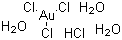 structure of CAS# 16961-25-4, Gold(III) chloride trihydrate;Hydrogen tetrachloroaurate(III) trihydrate