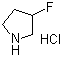 结构式 CAS# 169750-17-8, 3-氟吡咯烷盐酸盐