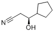 structure of CAS# 1699727-68-8, (S)-3-Hydroxy-3-cyclopentylpropanenitrile