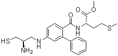 structure of CAS# 170006-73-2, FTI 277;N-[[5-[[(2R)-2-Amino-3-mercaptopropyl]amino][1,1'-biphenyl]-2-yl]carbonyl]-L-methionine methyl ester