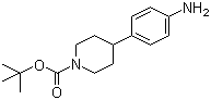 结构式 CAS# 170011-57-1, 4-(4-氨基苯基)哌啶-1-甲酸叔丁酯