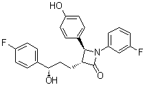 结构式 CAS# 1700622-06-5, (3R,4S)-1-(3-氟苯基)-3-[(3S)-3-(4-氟苯基)-3-羟基丙基]-4-(4-羟基苯基)-2-氮杂环丁酮