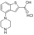structure of CAS# 1700655-64-6, Raloxifene Impurity 12;4-(Piperazin-1-yl)benzo[b]thiophene-2-carboxylic acid HCl