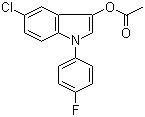 结构式 CAS# 170232-37-8, 3-乙酰氧基-5-氯-1-(4-氟苯基)-1H-吲哚