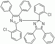structure of CAS# 1707-68-2, 2,2'-Bis(2-dichlorophenyl)-4,4'5,5'-tetraphenyl-1,2'-biimidazole ;2,2'-Bis(2-chlorophenyl)-4,4',5,5'-tetraphenyl-1,2'-bi-1H-imidazole