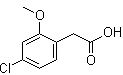 structure of CAS# 170737-95-8, 4-Chloro-2-methoxybenzeneacetic acid;(4-Chloro-2-methoxyphenyl)acetic acid