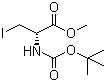 structure of CAS# 170848-34-7, Methyl (2R)-2-[(tert-butoxycarbonyl)amino]-3-iodopropanoate;Boc-3-iodo-D-Ala-OMe