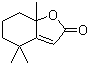 structure of CAS# 17092-92-1, (2,6,6-Trimethyl-2-hydroxycyclohexylidene)acetic acid lactone;5,6,7,7a-Tetrahydro-4,4,7a-trimethyl-2(4H)-benzofuranone