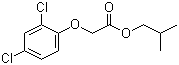 structure of CAS# 1713-15-1, Isobutyl 2,4-dichlorophenoxyacetate;2,4-Dichlorophenoxy acetic acid isobutyl ester; Isobutyl 2,4-D