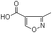 结构式 CAS# 17153-20-7, 3-甲基异恶唑-4-羧酸; 3-甲基-4-异恶唑甲酸