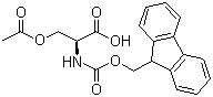 structure of CAS# 171778-17-9, O-Acetyl-N-[(9H-fluoren-9-ylmethoxy)carbonyl]-L-serine