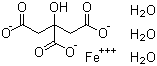 structure of CAS# 17217-76-4, Iron(III) citrate trihydrate;Iron (III) citrate