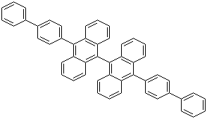 结构式 CAS# 172285-79-9, 10,10'-双(1,1'-联苯-4-基)-9,9'-联蒽