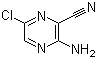 structure of CAS# 17231-50-4, 3-Amino-6-chloro-2-pyrazinecarbonitrile