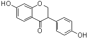 structure of CAS# 17238-05-0, 2,3-Dihydro-7-hydroxy-3-(4-hydroxyphenyl)-4H-1-benzopyran-4-one;(±)-Dihydrodaidzein; Dihydrodaidzein
