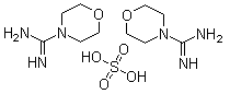 structure of CAS# 17238-55-0, 4-Morpholinecarboximidamide sulfate