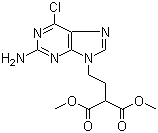 structure of CAS# 172529-93-0, Dimethyl [2-(2-amino-6-chloro-9H-purin-9-yl)ethyl]malonate;[2-(2-Amino-6-chloro-9H-purin-9-yl)ethyl]propanedioic acid dimethyl ester