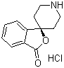 结构式 CAS# 172733-79-8, 螺[异苯并呋喃-1(3H),4'-哌啶]-3-酮盐酸盐
