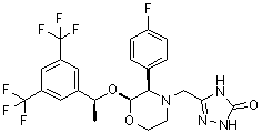 结构式 CAS# 172822-29-6, ent-阿瑞匹坦