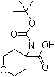 结构式 CAS# 172843-97-9, 4-[(叔丁氧羰基)氨基]四氢-2H-吡喃-4-羧酸