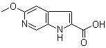 结构式 CAS# 17288-36-7, 5-甲氧基-1H-吡咯并[2,3-c]吡啶-2-羧酸