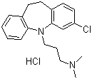 structure of CAS# 17321-77-6, Clomipramine hydrochloride;3-Chloro-5-[3-(dimethylamino)propyl]-10,11-dihydro-5H-dibenz[b,f]azepine monohydrochloride