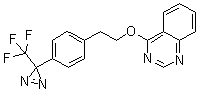 structure of CAS# 173219-33-5, 4-[2-[4-[3-(Trifluoromethyl)-3H-diazirin-3-yl]phenyl]ethoxy]quinazoline