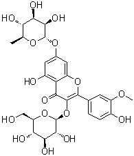 structure of CAS# 17331-71-4, Isorhamnetin 7-rhamnoside;Luteoside