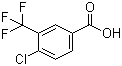 structure of CAS# 1737-36-6, 4-Chloro-3-(trifluoromethyl)benzoic acid;3-(Trifluoromethyl)-4-chlorobenzoic acid