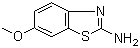 structure of CAS# 1747-60-0, 2-Amino-6-methoxybenzothiazole;6-Methoxy-2-aminobenzothiazole; 6-Methoxy-2-benzothiazolamine
