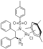 结构式 CAS# 174813-81-1, [[(1S,2S)-(+)-2-氨基-1,2-二苯基乙基](4-甲基苯磺酰基)亚氨基](间三甲基苯基)氯化钌