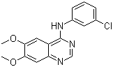 结构式 CAS# 175178-82-2, 酪氨酸磷酸化抑制剂 AG-1478; N-(3-氯苯基)-6,7-二甲氧基喹唑啉-4-胺