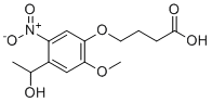 4-(4-(1-羟基乙基)-2-甲氧基-5-硝基苯氧基)丁酸分子结构 (CAS 175281-76-2)