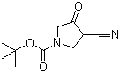 结构式 CAS# 175463-32-8, 1-Boc-3-氰基-4-吡咯烷酮; 3-氰基-4-氧代吡咯烷-1-甲酸叔丁酯