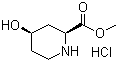 (2S,4R)-Methyl 4-hydroxypiperidine-2-carboxylate hydrochloride molecular structure (CAS 175671-43-9)