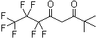 结构式 CAS# 17587-22-3, 2,2-二甲基-6,6,7,7,8,8,8-七氟-3,5-辛二酮
