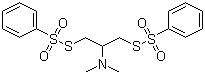 structure of CAS# 17606-31-4, Bensultap;S,S'-[2-(Dimethylamino)-1,3-propanediyl] dibenzenesulfonothioate