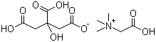 structure of CAS# 17671-50-0, Betaine citrate;(Carboxymethyl)trimethylammonium dihydrogen citrate