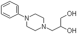 结构式 CAS# 17692-31-8, 羟丙哌嗪; (S)-3-(4-苯基-1-哌嗪基)-1,2-丙二醇