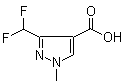结构式 CAS# 176969-34-9, 3-二氟甲基-1-甲基吡唑-4-羧酸