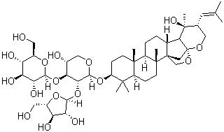 structure of CAS# 178064-13-6, (-)-Bacopasaponin C;Bacopasaponin C; (1S,2R,4aR,6aS,6bR,8aR,10S,12aR,12bR,14aR,14bS)-Hexadecahydro-1-hydroxy-1,6b,9,9,12a-pentamethyl-2-(2-methyl-1-propen-1-yl)-4a,6a-methano-1H,6H-phenanthro[2,1-d]pyrano[2,3-b]pyran-10-yl O-alpha-L-arabinofuranosyl-(1-2)-O-[beta-D-glucopyranosyl-(1-3)]-alpha-L-arabinopyranoside