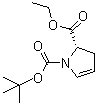 结构式 CAS# 178172-26-4, (S)-1-N-叔丁氧羰基-2,3-二氢-2-吡咯甲酸乙酯