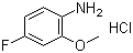 structure of CAS# 178671-97-1, 4-Fluoro-2-methoxyaniline hydrochloride