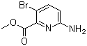 结构式 CAS# 178876-83-0, 6-氨基-3-溴吡啶-2-甲酸甲酯